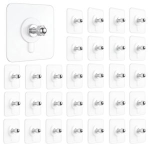 30 Pcs Self Adhesive Screw Hooks for Hanging
