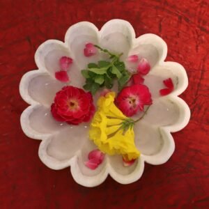 White Marble Flower Bowl