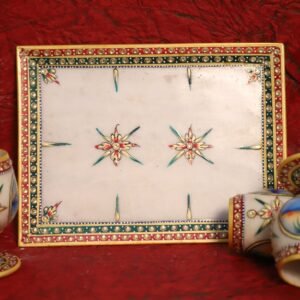 Marble Meenakari Tray