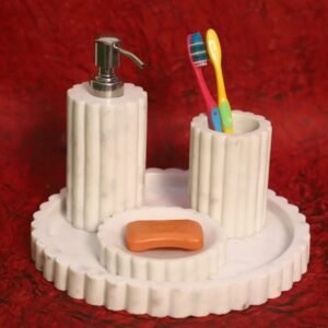 Marble Bathroom Accessories Set