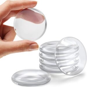 Silicone Clear Rubber Door Bumper Stopers, 6 Piece