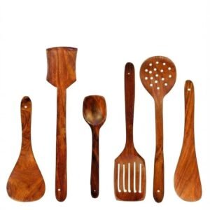 Stylish Wooden 6 Pcs Cooking Spoon