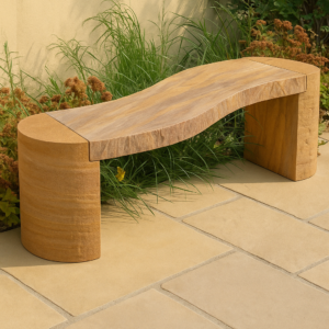 WaveLine Teak Bench